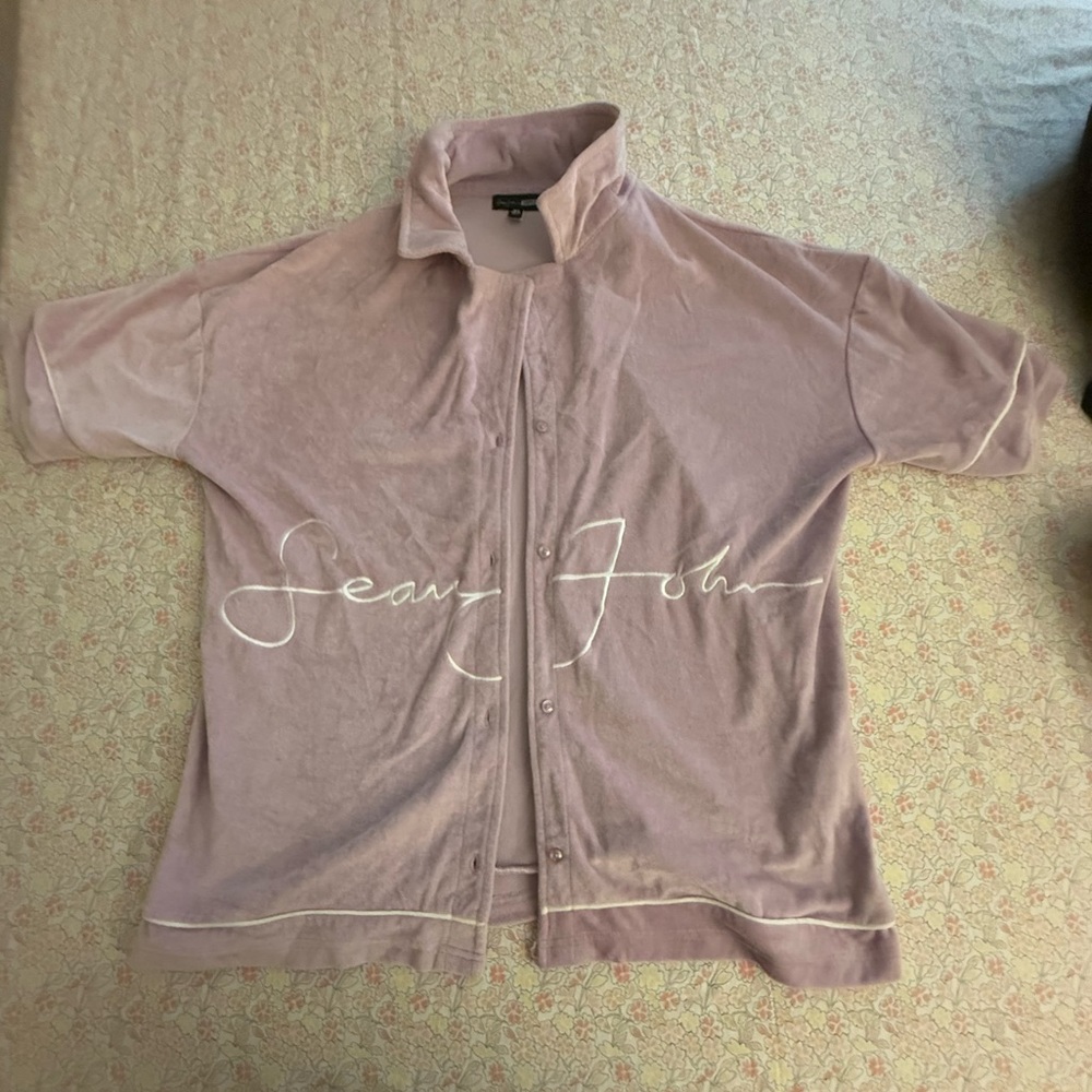 Sean John x Missguided Limited Edition Collection- Velour Button Down Shirt